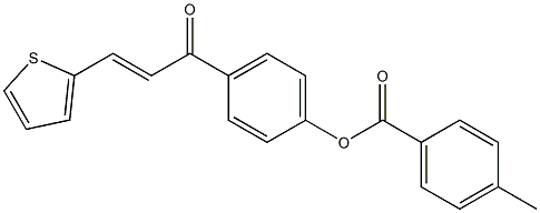 4-[(E)-3-(2-thienyl)-2-propenoyl]phenyl 4-methylbenzenecarboxylate Structure