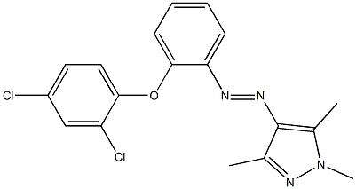4-{2-[2-(2,4-dichlorophenoxy)phenyl]diaz-1-enyl}-1,3,5-trimethyl-1H-pyrazole Structure