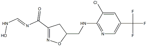 5-({[3-chloro-5-(trifluoromethyl)-2-pyridinyl]amino}methyl)-N-[(hydroxyamino)methylene]-4,5-dihydro-3-isoxazolecarboxamide Structure