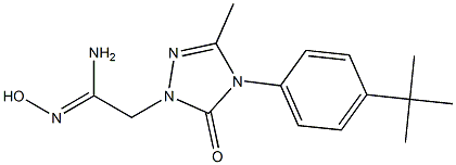 2-{4-[4-(tert-butyl)phenyl]-3-methyl-5-oxo-4,5-dihydro-1H-1,2,4-triazol-1-yl}-N'-hydroxyethanimidamide Structure