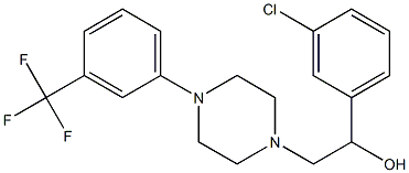 1-(3-chlorophenyl)-2-{4-[3-(trifluoromethyl)phenyl]piperazino}-1-ethanol 구조식 이미지