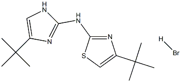 N2-[4-(tert-butyl)-1H-imidazol-2-yl]-4-(tert-butyl)-1,3-thiazol-2-amine hydrobromide Structure