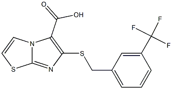 6-{[3-(trifluoromethyl)benzyl]sulfanyl}imidazo[2,1-b][1,3]thiazole-5-carboxylic acid 구조식 이미지