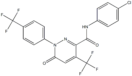 N-(4-chlorophenyl)-6-oxo-4-(trifluoromethyl)-1-[4-(trifluoromethyl)phenyl]-1,6-dihydro-3-pyridazinecarboxamide Structure