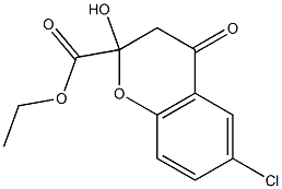 ethyl 6-chloro-2-hydroxy-4-oxochromane-2-carboxylate 구조식 이미지