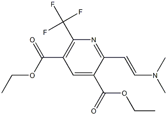 diethyl 2-[2-(dimethylamino)vinyl]-6-(trifluoromethyl)pyridine-3,5-dicarboxylate Structure