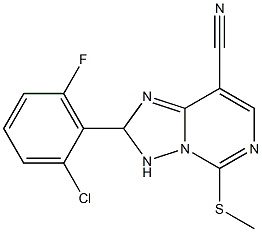 2-(2-chloro-6-fluorophenyl)-5-(methylthio)-2,3-dihydro[1,2,4]triazolo[1,5-c]pyrimidine-8-carbonitrile Structure