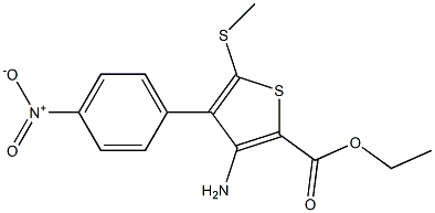 ethyl 3-amino-5-(methylthio)-4-(4-nitrophenyl)thiophene-2-carboxylate Structure