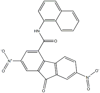 N4-(1-naphthyl)-2,7-dinitro-9-oxo-9H-4-fluorenecarboxamide Structure