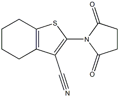 2-(2,5-dioxotetrahydro-1H-pyrrol-1-yl)-4,5,6,7-tetrahydrobenzo[b]thiophene-3-carbonitrile Structure