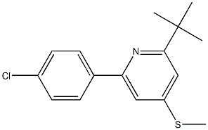 2-(tert-butyl)-6-(4-chlorophenyl)-4-(methylthio)pyridine Structure