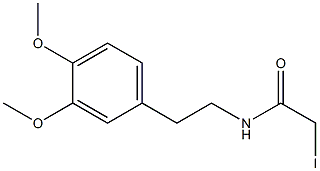 N-(3,4-dimethoxyphenethyl)-2-iodoacetamide 구조식 이미지