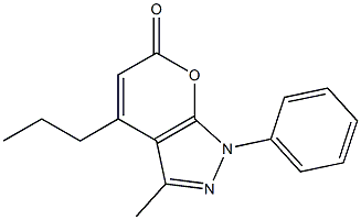 3-methyl-1-phenyl-4-propyl-1,6-dihydropyrano[2,3-c]pyrazol-6-one 구조식 이미지