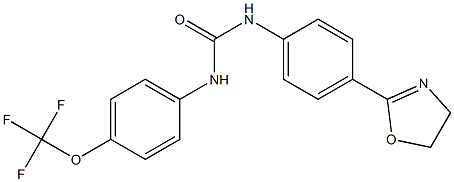 N-[4-(4,5-dihydro-1,3-oxazol-2-yl)phenyl]-N'-[4-(trifluoromethoxy)phenyl]urea 구조식 이미지