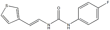 N-(4-fluorophenyl)-N'-[2-(3-thienyl)vinyl]urea Structure