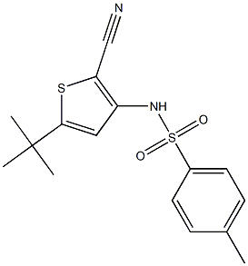 N1-[5-(tert-butyl)-2-cyano-3-thienyl]-4-methylbenzene-1-sulfonamide Structure