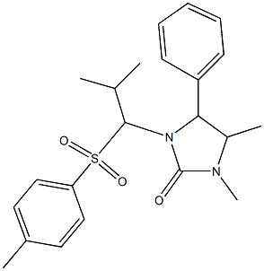 1,5-dimethyl-3-{2-methyl-1-[(4-methylphenyl)sulfonyl]propyl}-4-phenyltetrahydro-2H-imidazol-2-one 구조식 이미지