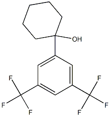 1-[3,5-di(trifluoromethyl)phenyl]cyclohexan-1-ol 구조식 이미지