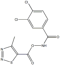 3,4-dichloro-N-{[(4-methyl-1,2,3-thiadiazol-5-yl)carbonyl]oxy}benzamide 구조식 이미지