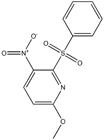 6-methoxy-3-nitro-2-(phenylsulfonyl)pyridine Structure