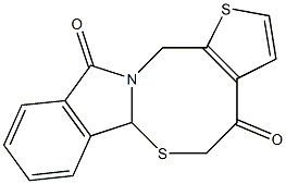 5H-thieno[2',3':5,6][1,3]thiazocino[2,3-a]isoindole-4,11(6aH,13H)-dione 구조식 이미지