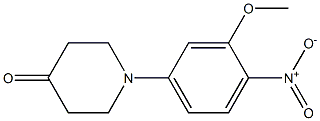 1-(3-methoxy-4-nitrophenyl)tetrahydro-4(1H)-pyridinone 구조식 이미지