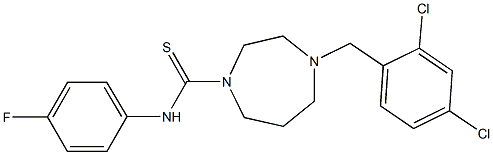 N1-(4-fluorophenyl)-4-(2,4-dichlorobenzyl)-1,4-diazepane-1-carbothioamide 구조식 이미지