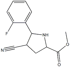 methyl 4-cyano-5-(2-fluorophenyl)-2-pyrrolidinecarboxylate Structure