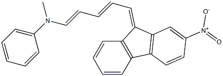 N1-methyl-N1-[5-(2-nitro-9H-fluoren-9-yliden)penta-1,3-dienyl]aniline 구조식 이미지