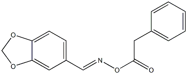 5-({[(2-phenylacetyl)oxy]imino}methyl)-1,3-benzodioxole 구조식 이미지