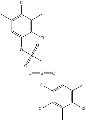 di(2,4-dichloro-3,5-dimethylphenyl) methanedisulfonate Structure