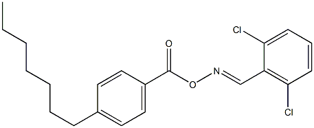 1-{4-[({[(2,6-dichlorophenyl)methylene]amino}oxy)carbonyl]phenyl}heptane 구조식 이미지