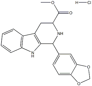 (6R,12R)-Methyl-1,2,3,4-tetrahydro-1-(3,4-Methylenedioxyphenyl)-9H-Pyrido-(3,4-b)-Indole-3-Carboxylate HCL 구조식 이미지