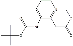 (3-tert-Butoxycarbonylamino-pyridin-2-yl)-acetic acid methyl ester Structure