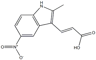 (E)-3-(2-methyl-5-nitro-1H-indol-3-yl)acrylic acid 구조식 이미지