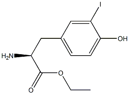 (S)-ethyl 2-amino-3-(4-hydroxy-3-iodophenyl)propanoate Structure