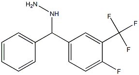 1-((4-fluoro-3-(trifluoromethyl)phenyl)(phenyl)methyl)hydrazine Structure