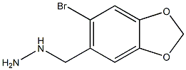 1-((5-bromobenzo[d][1,3]dioxol-6-yl)methyl)hydrazine 구조식 이미지