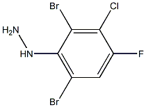 1-(2,6-dibromo-3-chloro-4-fluorophenyl)hydrazine 구조식 이미지