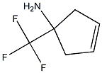 1-(trifluoromethyl)cyclopent-3-enamine Structure