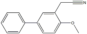 2-(2-methoxy(5-phenyl)phenyl)acetonitrile Structure