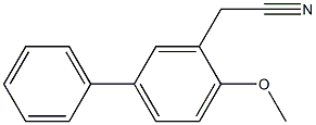 2-(2-methoxy(5-phenyl)phenyl)acetonitrile 구조식 이미지