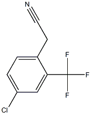2-(4-chloro-2-(trifluoromethyl)phenyl)acetonitrile 구조식 이미지