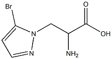 2-amino-3-(5-bromo-1H-pyrazol-1-yl)propanoic acid 구조식 이미지