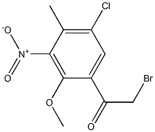 2-bromo-1-(5-chloro-2-methyoxy-4-methyl-3-nitro-phenyl)ethanone Structure