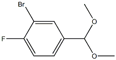 2-bromo-4-(dimethoxymethyl)-1-fluorobenzene 구조식 이미지