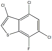 3,4,6-trichloro-7-fluorobenzo[b]thiophene 구조식 이미지