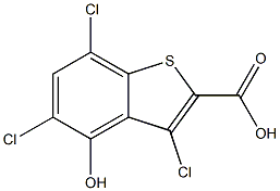 3,5,7-trichloro-4-hydroxybenzo[b]thiophene-2-carboxylic acid Structure