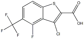 3-chloro-4-fluoro-5-(trifluoromethyl)benzo[b]thiophene-2-carboxylic acid 구조식 이미지