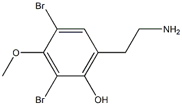 6-(2-aminoethyl)-2,4-dibromo-3-methoxyphenol Structure